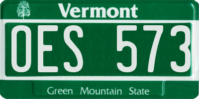 VT license plate OES573
