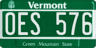 VT license plate OES576
