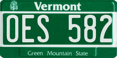 VT license plate OES582