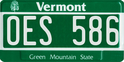 VT license plate OES586