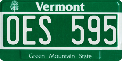 VT license plate OES595