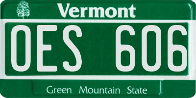 VT license plate OES606