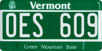 VT license plate OES609