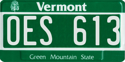 VT license plate OES613