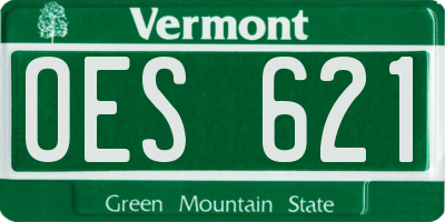 VT license plate OES621