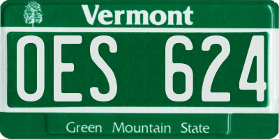 VT license plate OES624