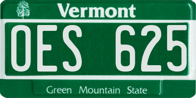 VT license plate OES625