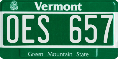 VT license plate OES657