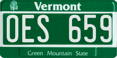 VT license plate OES659