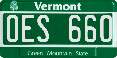 VT license plate OES660