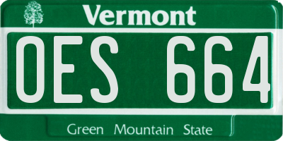 VT license plate OES664