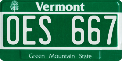 VT license plate OES667