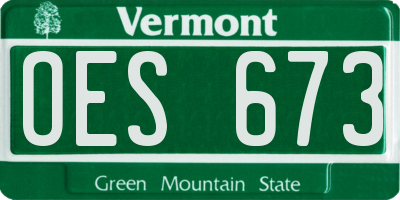 VT license plate OES673
