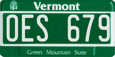 VT license plate OES679