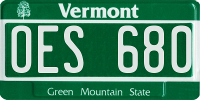 VT license plate OES680