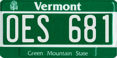 VT license plate OES681