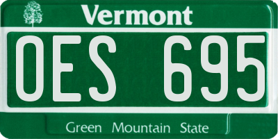 VT license plate OES695