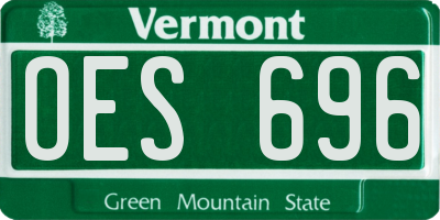 VT license plate OES696