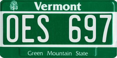 VT license plate OES697