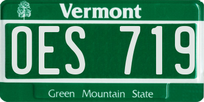 VT license plate OES719