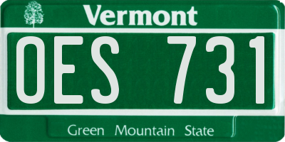 VT license plate OES731