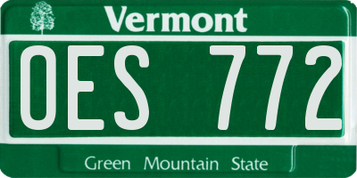 VT license plate OES772