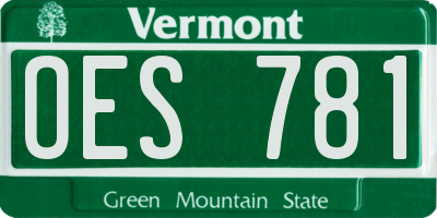 VT license plate OES781