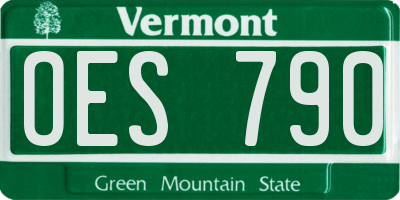 VT license plate OES790