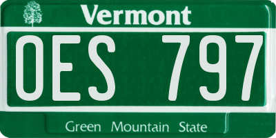 VT license plate OES797