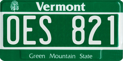 VT license plate OES821