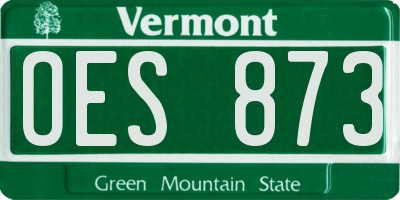 VT license plate OES873