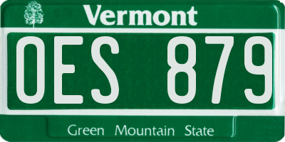 VT license plate OES879