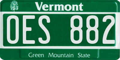 VT license plate OES882