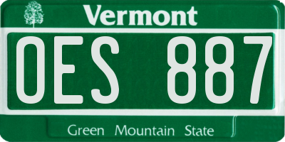 VT license plate OES887