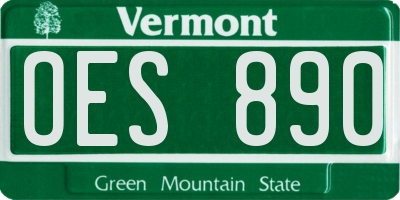 VT license plate OES890