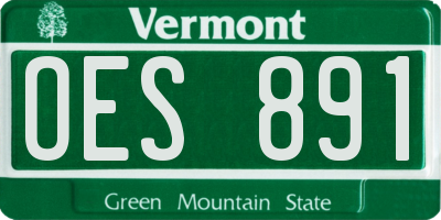 VT license plate OES891