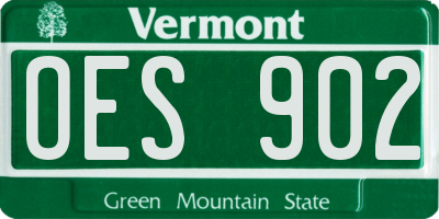 VT license plate OES902