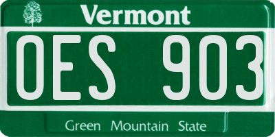 VT license plate OES903