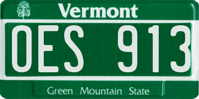 VT license plate OES913
