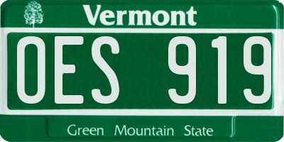 VT license plate OES919