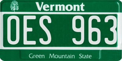 VT license plate OES963
