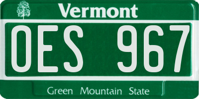 VT license plate OES967