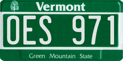 VT license plate OES971