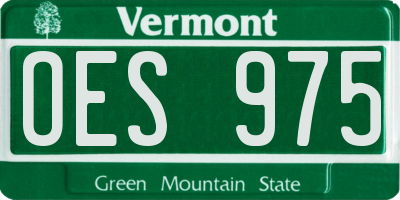 VT license plate OES975