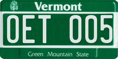 VT license plate OET005