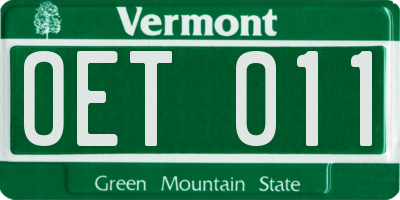 VT license plate OET011