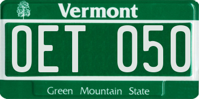 VT license plate OET050