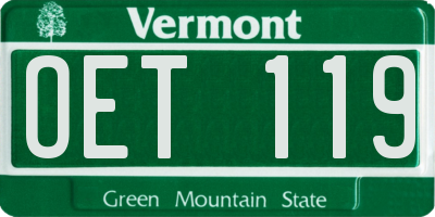 VT license plate OET119