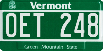 VT license plate OET248