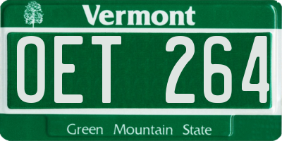 VT license plate OET264